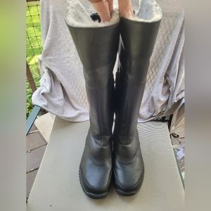 UGG Tall Miko Waterproof Leather Sheepskin Boots